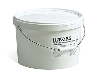 Полиуретановый герметик ИЖОРА® «Зимний» 12,5 кг RAL 4009