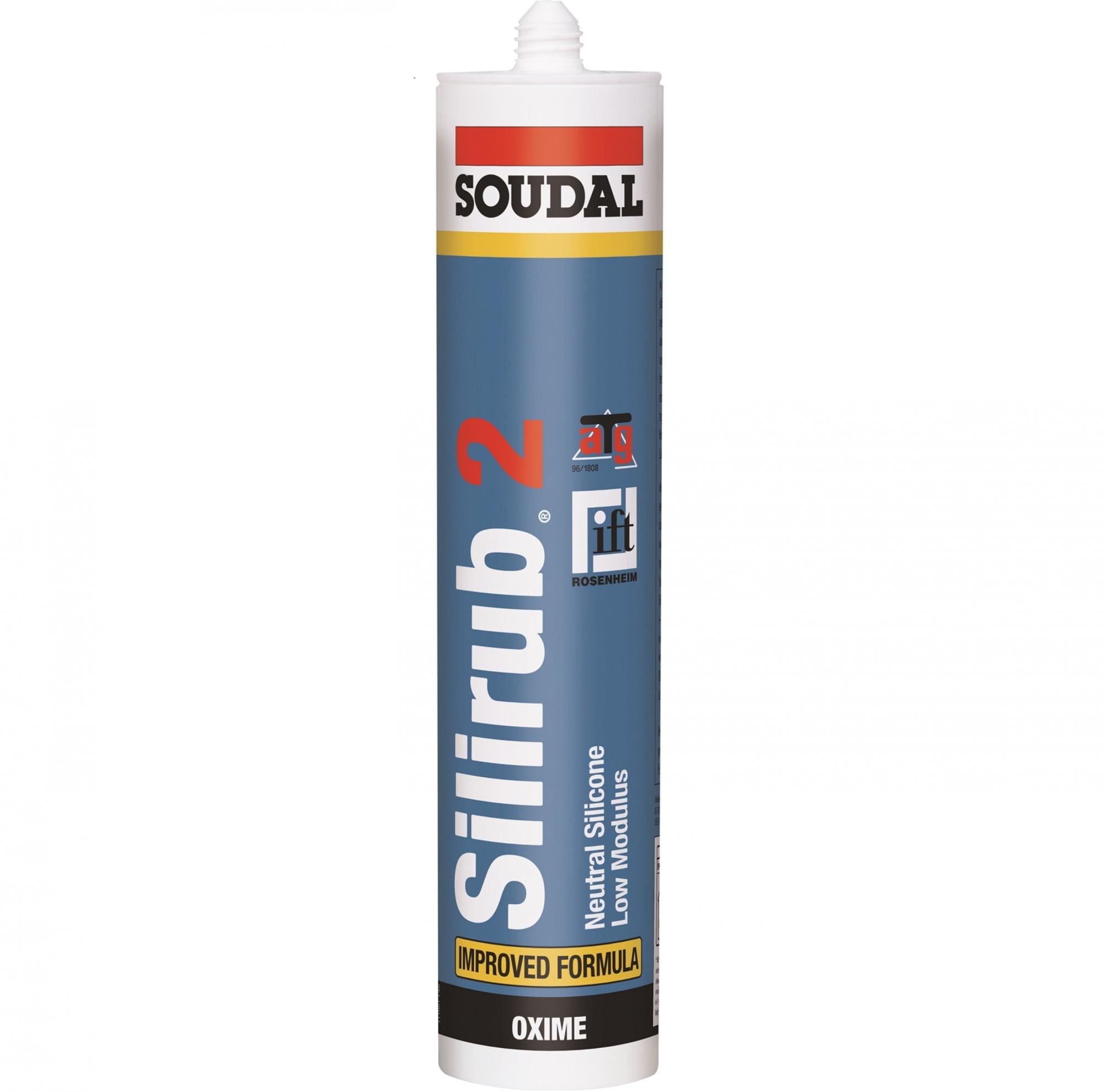 SOUDAL SILIRUB 2 – нейтральный силиконовый герметик 310 мл Тёмно серый